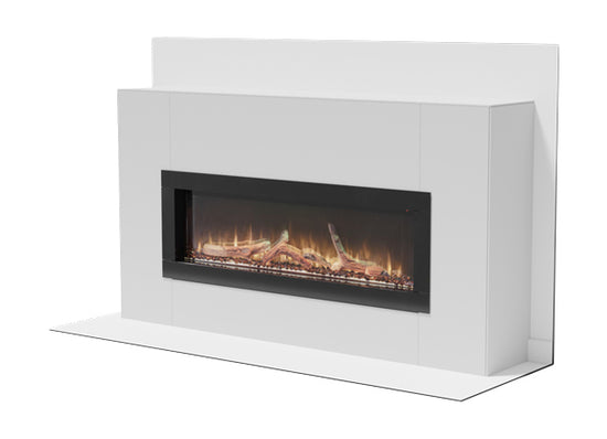 Add drywall and slide the fire in