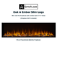 Slim Oak & Ember Real Wood Log Kit - for Shallow Depth Linear Electric Fireplaces