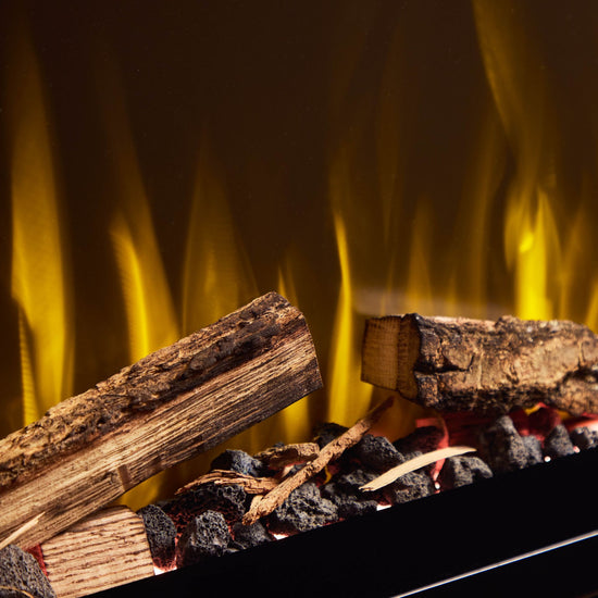 Slim Oak & Ember Real Wood Log Kit - for Shallow Depth Linear Electric Fireplaces